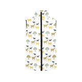 Silhouettes of goat and tree pattern Women's Padded Vest
