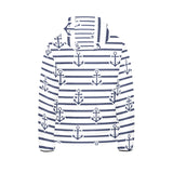 Anchor rope nautical pattern Kids' Boys' Girls' Padded Hooded Jacket