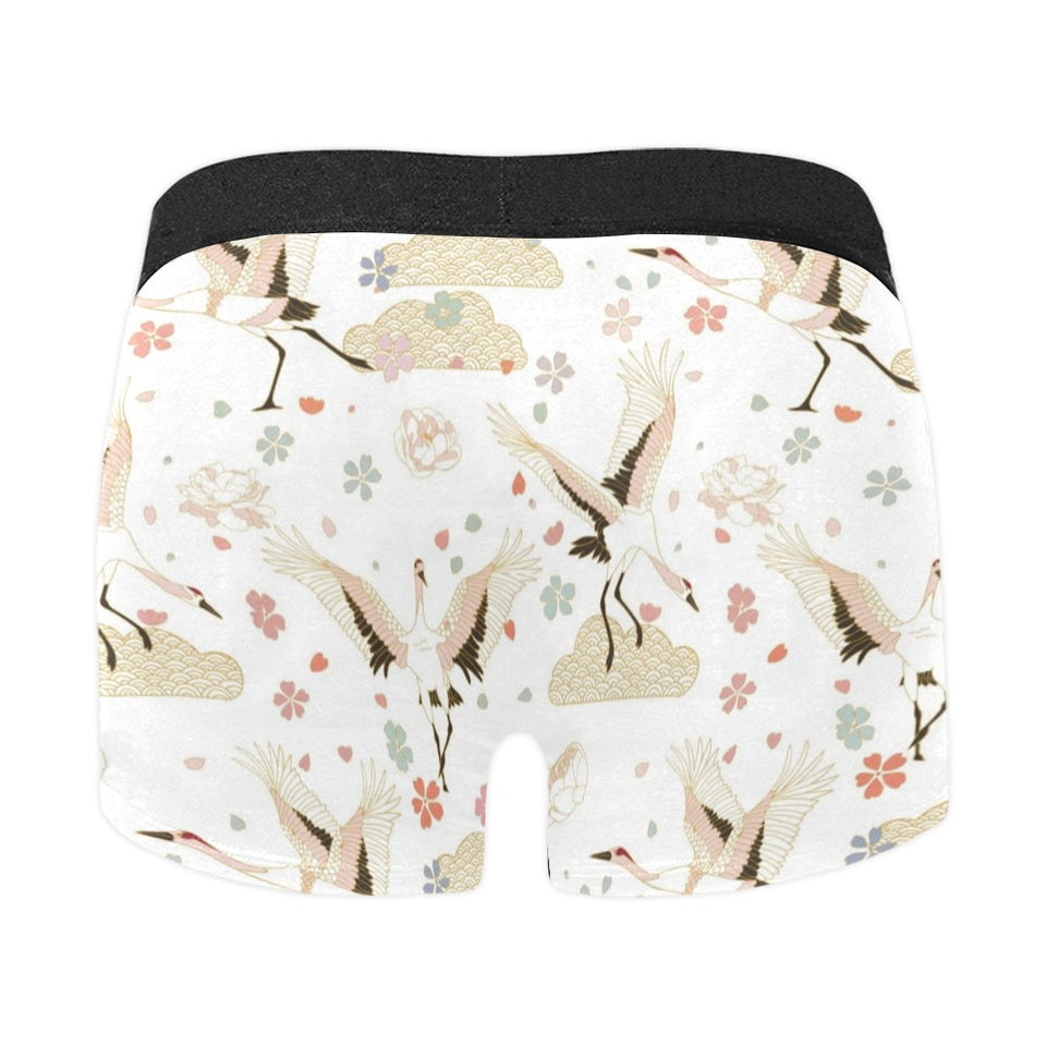 Beautiful Japanese cranes pattern Men's All Over Print Boxer Briefs Men's Underwear
