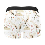 Beautiful Japanese cranes pattern Men's All Over Print Boxer Briefs Men's Underwear