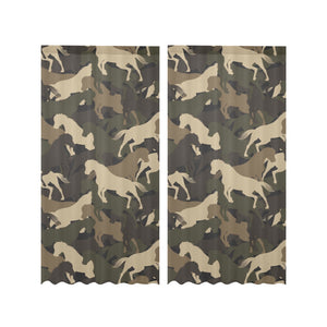 Horse Camouflage Pattern Gauze Curtain