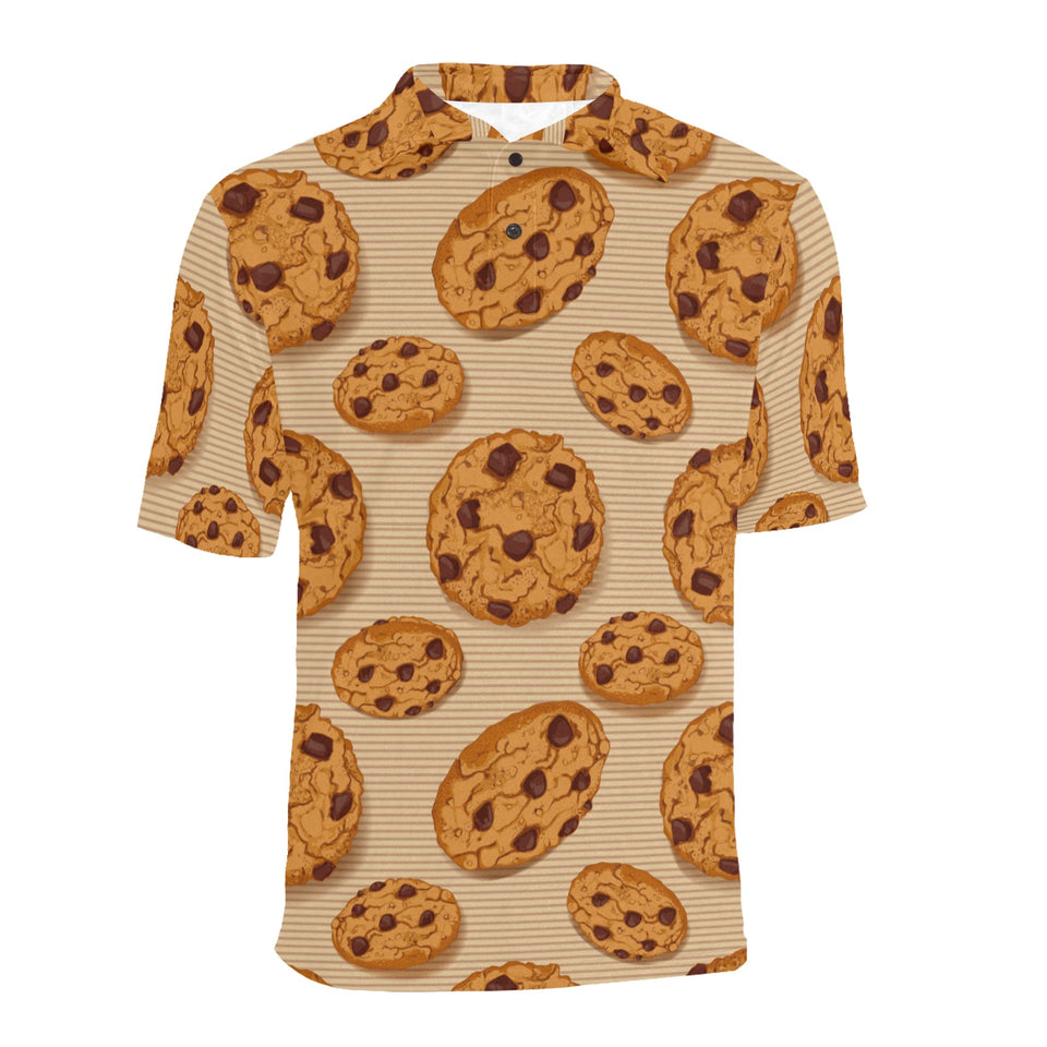 Cookie pattern Men's All Over Print Polo Shirt