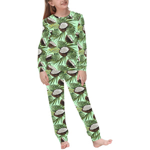 Coconut Pattern Print Design 02 Kids' Boys' Girls' All Over Print Pajama Set