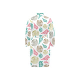 Colorful shell pattern Men's Long Sleeve Belted Night Robe