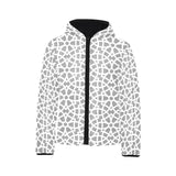 arabic gray pattern Kids' Boys' Girls' Padded Hooded Jacket