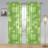 Broccoli pattern green background Gauze Curtain