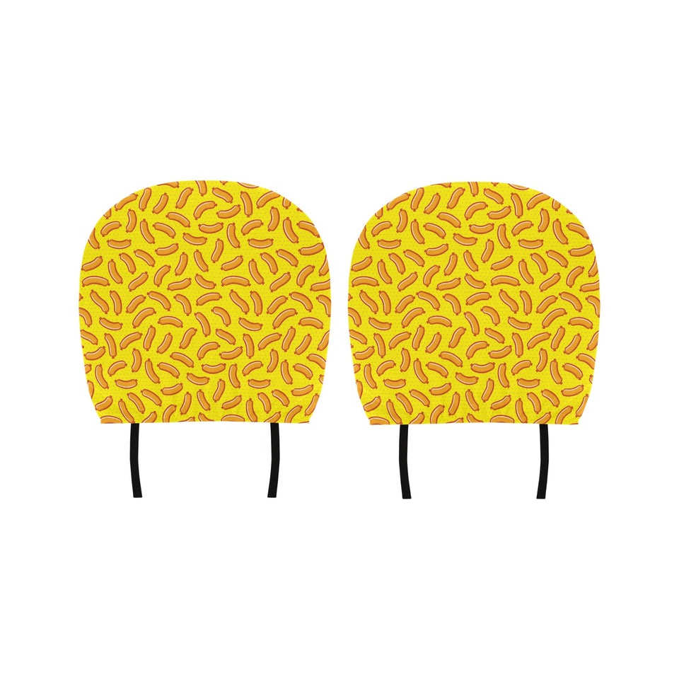 Sausage Pattern Print Design 01 Car Headrest Cover