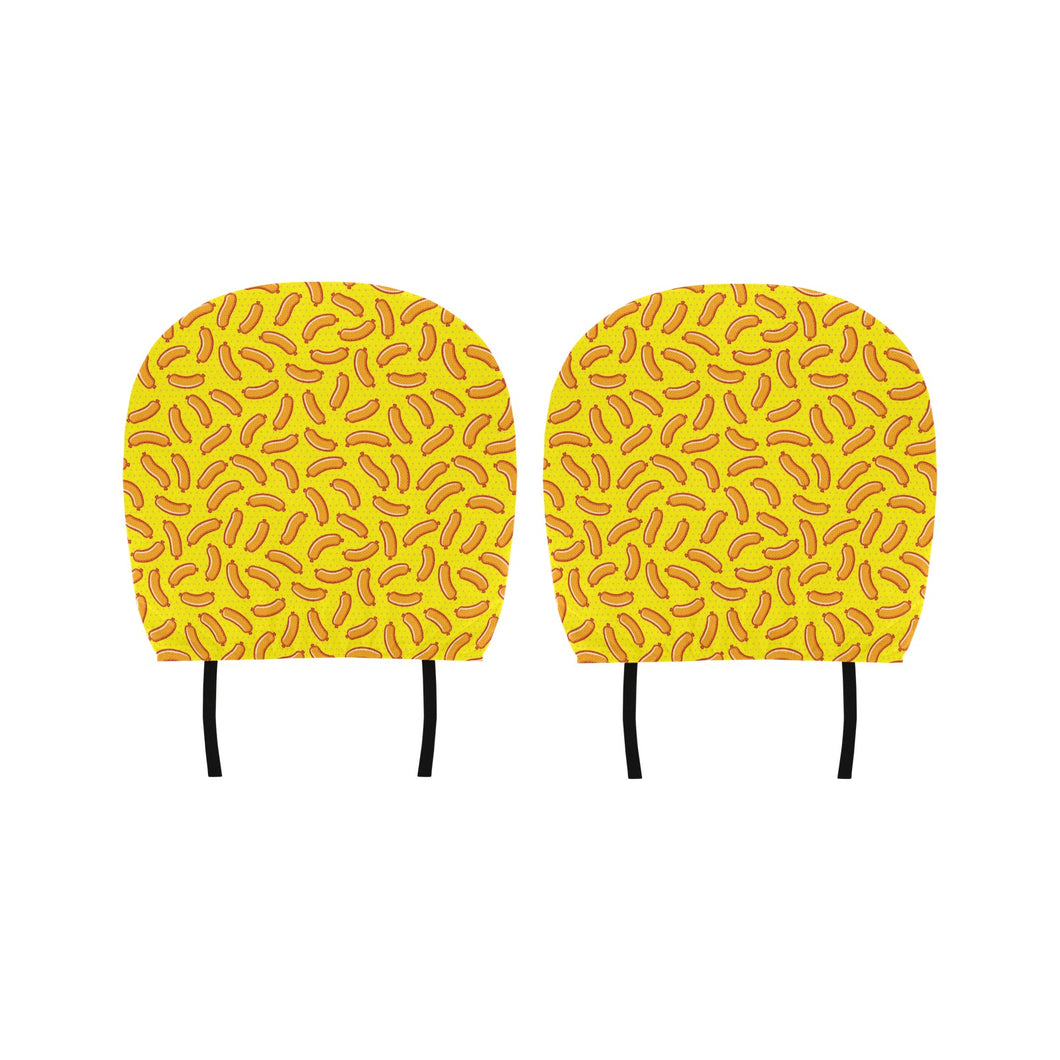 Sausage Pattern Print Design 01 Car Headrest Cover