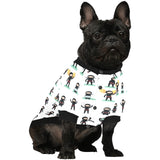Cute ninja katana sword pattern All Over Print Pet Dog Round Neck Fuzzy Shirt
