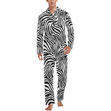 Zebra skin pattern Men's Long Pajama Set