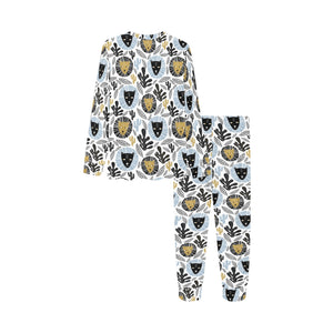 Lion Pattern Print Design 05 Kids' Boys' Girls' All Over Print Pajama Set
