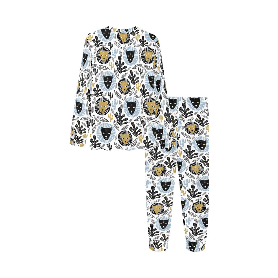 Lion Pattern Print Design 05 Kids' Boys' Girls' All Over Print Pajama Set