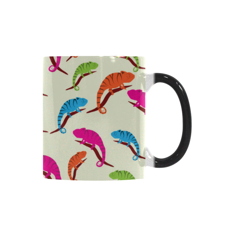 Colorful Chameleon lizard pattern Morphing Mug Heat Changing Mug