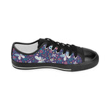 Colorful butterfly flower pattern.eps Kids' Boys' Girls' Low Top Canvas Shoes Black