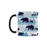 polar bear winter snow pattern Morphing Mug Heat Changing Mug
