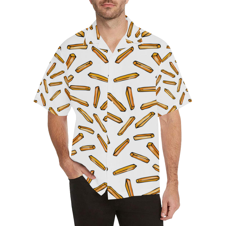 French fries potato pattern Men's All Over Print Hawaiian Shirt