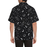 Hand drawn space rocket star planet Men's All Over Print Hawaiian Shirt