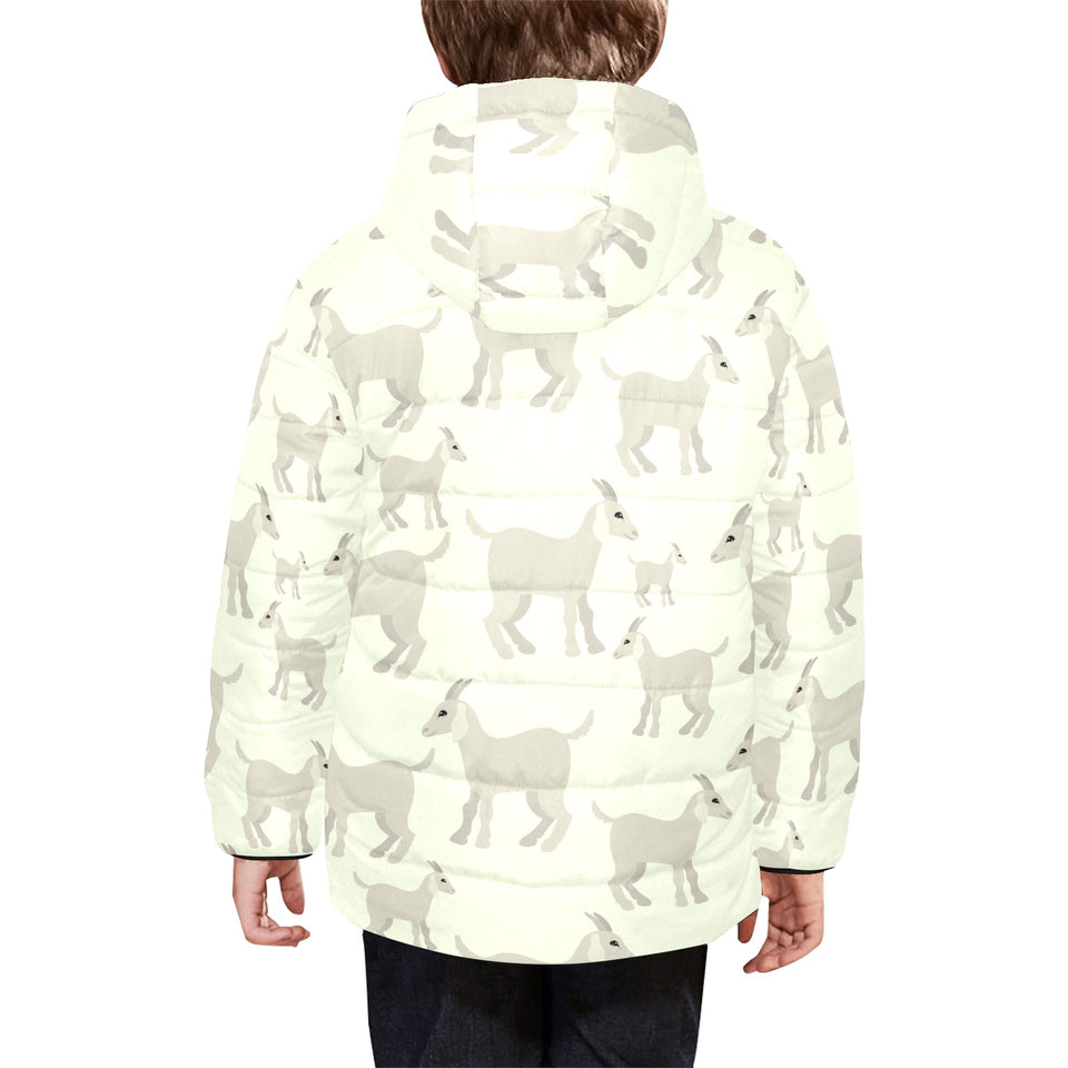 Little young goat pattern Kids' Boys' Girls' Padded Hooded Jacket