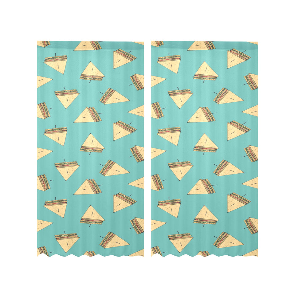 Sandwich Pattern Print Design 03 Gauze Curtain