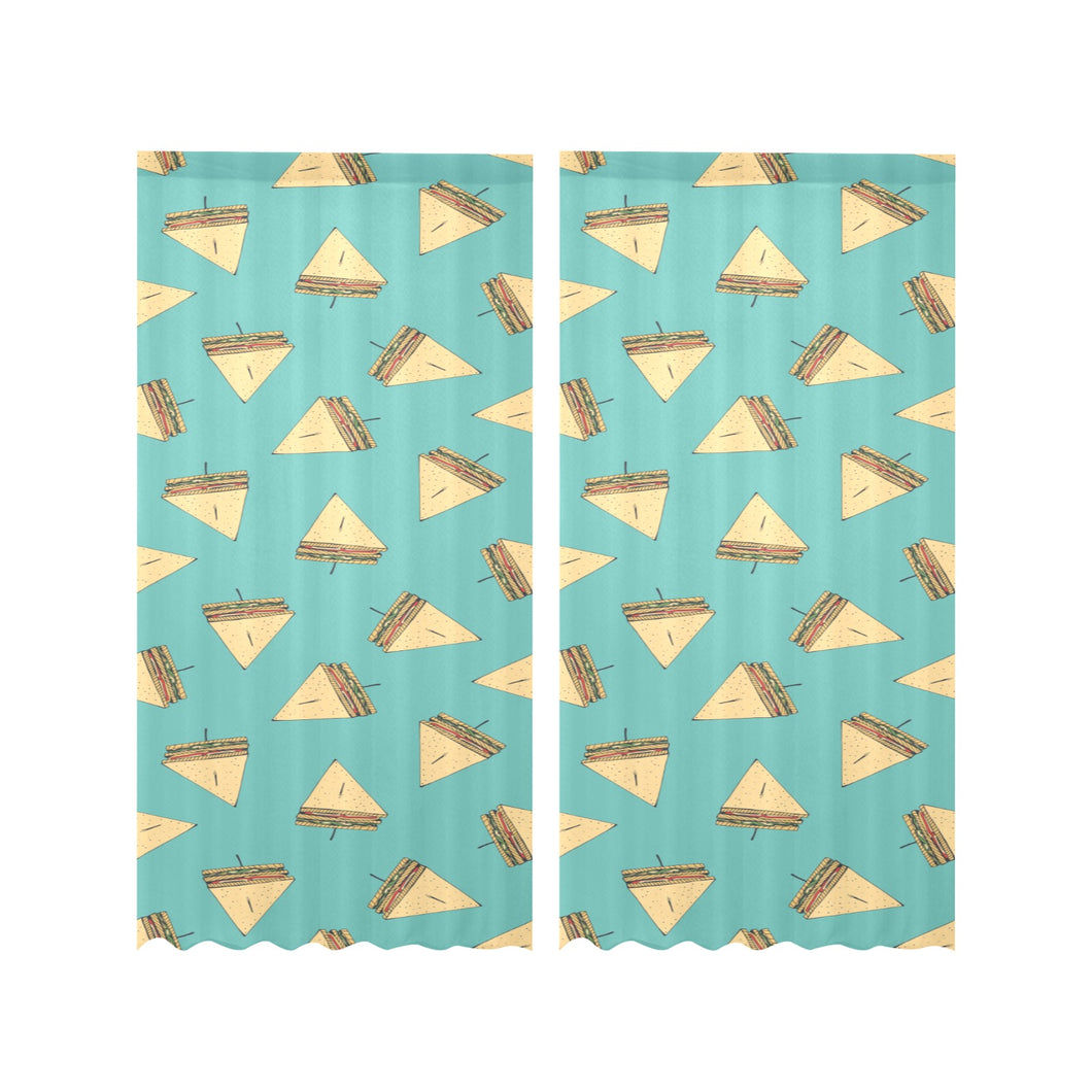 Sandwich Pattern Print Design 03 Gauze Curtain