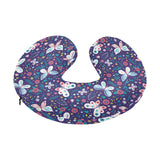 Colorful butterfly flower pattern.eps U-Shaped Travel Neck Pillow
