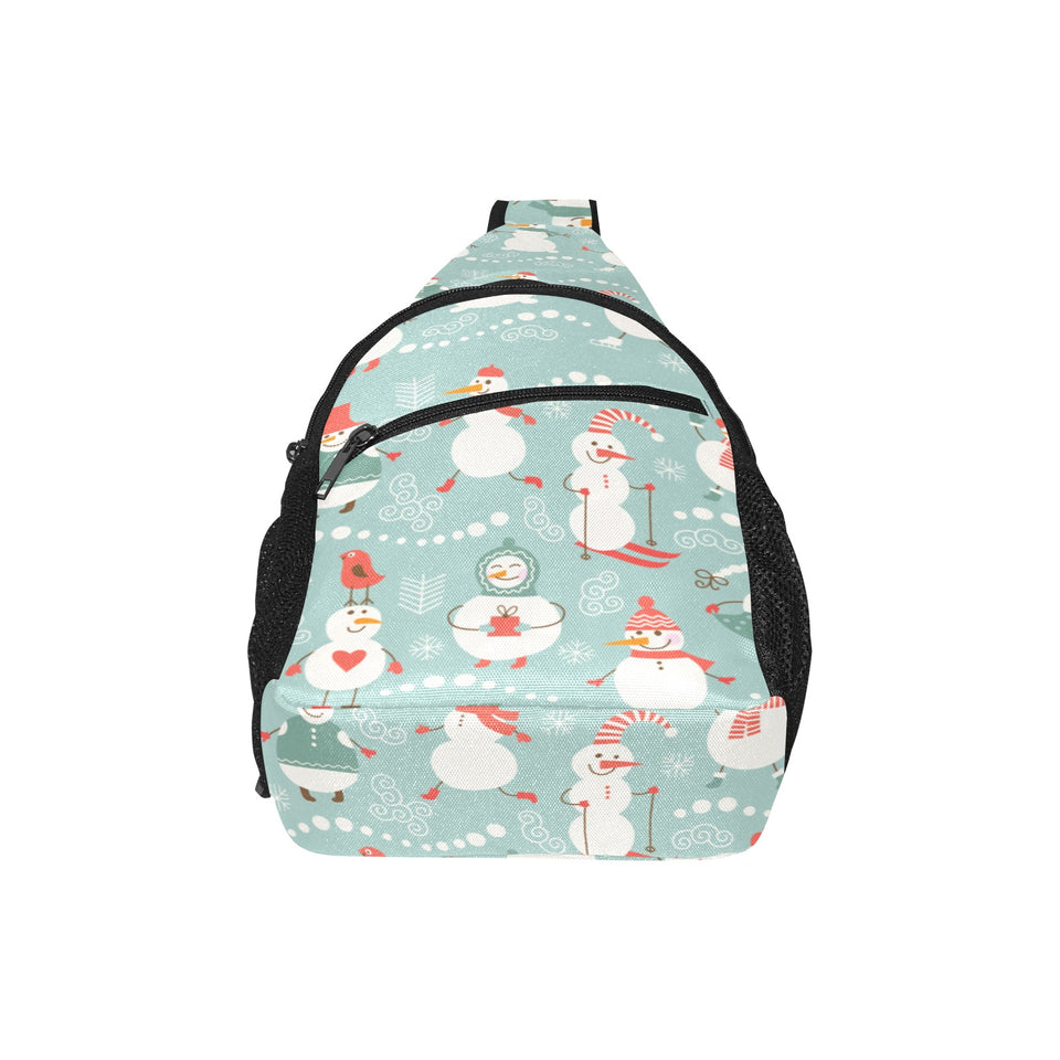 Cute snowman pattern All Over Print Chest Bag