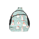 Cute snowman pattern All Over Print Chest Bag