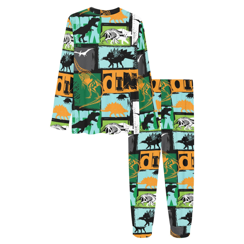 dinosaurs print pattern Women's All Over Print Pajama Set