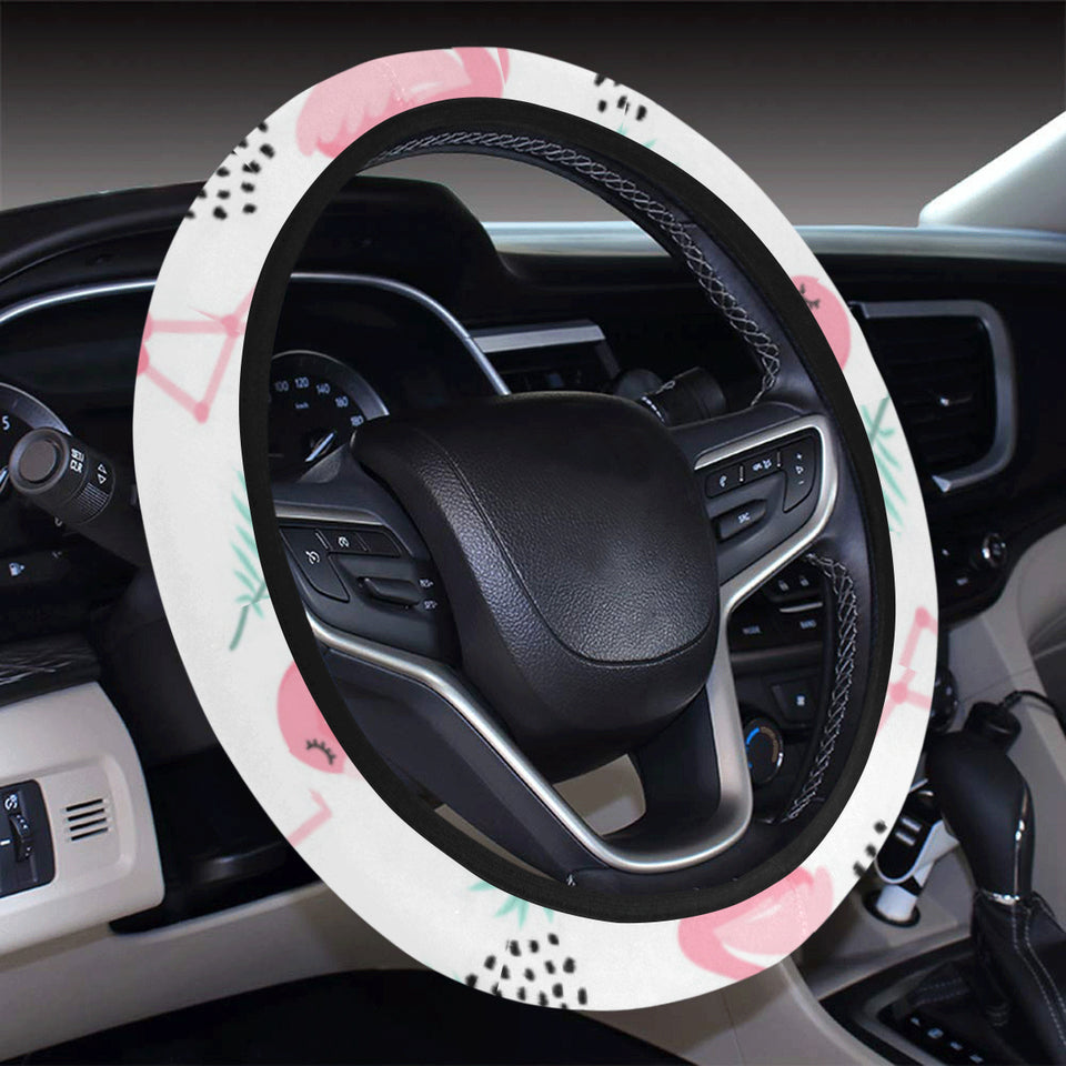 Cute flamingo pattern Car Steering Wheel Cover