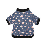 Tea pots Pattern Print Design 04 All Over Print Pet Dog Round Neck Fuzzy Shirt