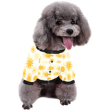Sun design pattern All Over Print Pet Dog Round Neck Fuzzy Shirt