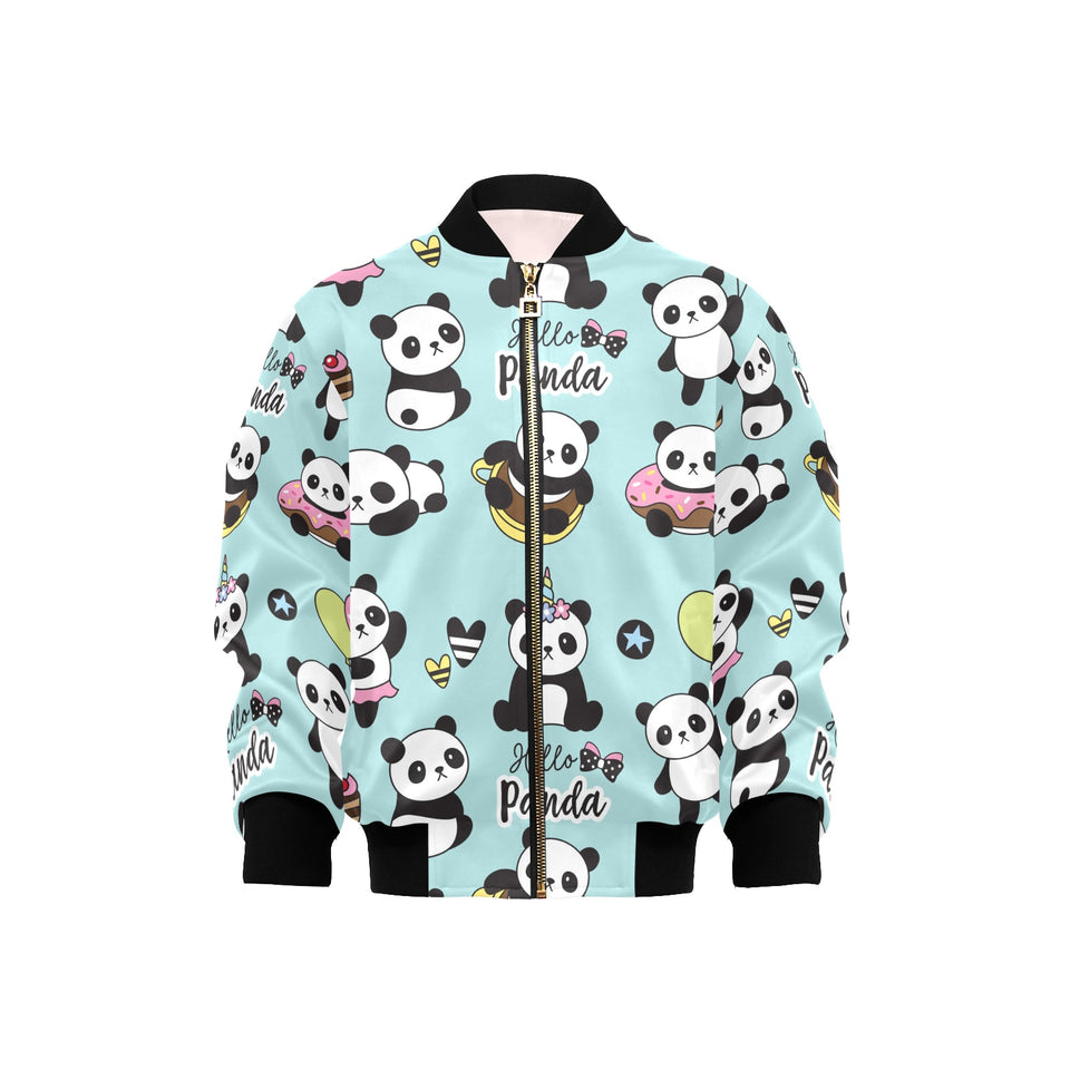 Cute baby panda pattern Kids' Boys' Girls' Bomber Jacket