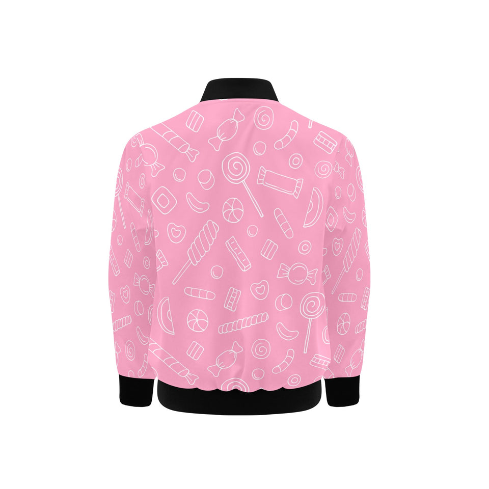Sweet candy pink background Kids' Boys' Girls' Bomber Jacket