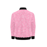 Sweet candy pink background Kids' Boys' Girls' Bomber Jacket