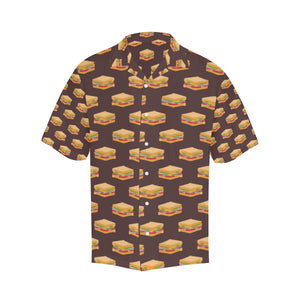 Sandwich Pattern Print Design 04 Men's All Over Print Hawaiian Shirt (Model T58)