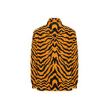 Bengal tigers skin print pattern Women's Long Sleeve Polo Shirt