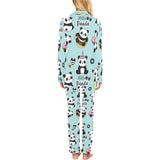 Cute baby panda pattern Women's Long Pajama Set