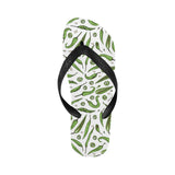 Hand drawn sketch style green Chili peppers patter Unisex Flip Flops