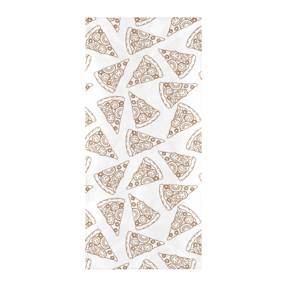 Hand drawn pizza pattern Beach Towel