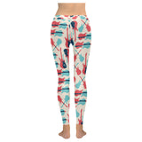 Red Blue guitar pattern Women's Legging Fulfilled In US