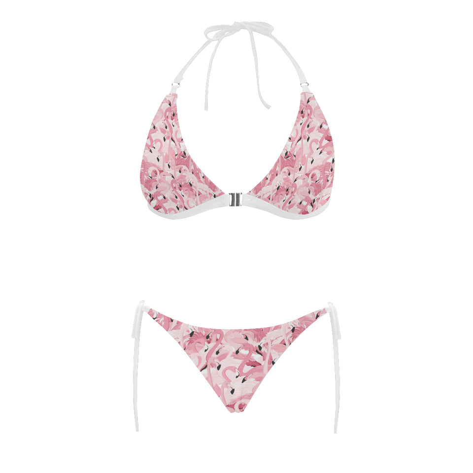 Pink flamingos pattern background Sexy Bikinis Two-Piece Swimsuits