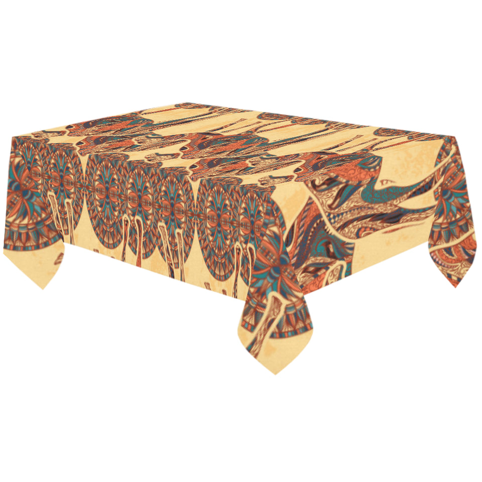 Camel polynesian tribal design pattern Tablecloth