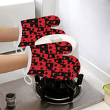 Casino Cards Suits Pattern Print Design 02 Heat Resistant Oven Mitts