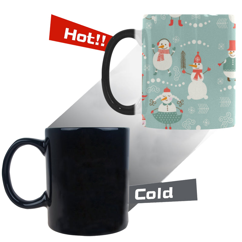 Cute snowman pattern Morphing Mug Heat Changing Mug