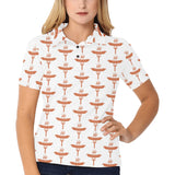 Sausage Pattern Print Design 05 Women's All Over Print Polo Shirt