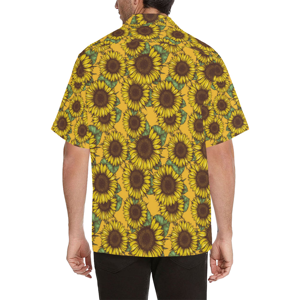 Sunflower pattern Men's All Over Print Hawaiian Shirt