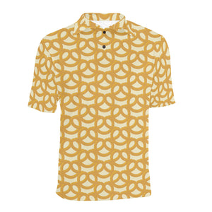 Pretzels Pattern Print Design 01 Men's All Over Print Polo Shirt