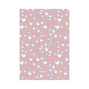 coral white heart pattern House Flag Garden Flag