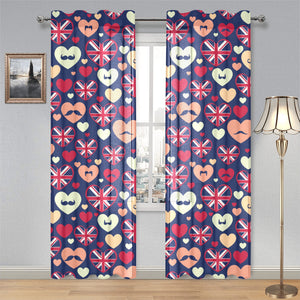 British Pattern Print Design 02 Gauze Curtain