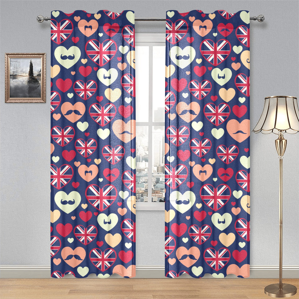 British Pattern Print Design 02 Gauze Curtain